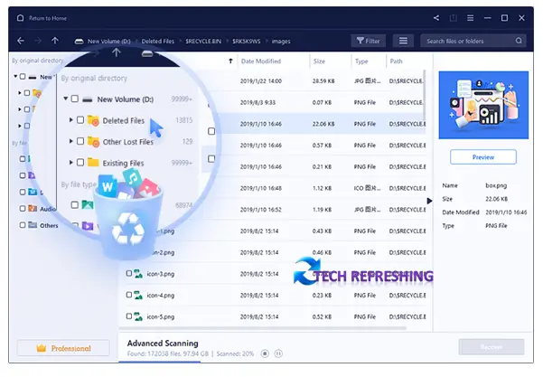 Ease US data recovery wizard Profestional 1