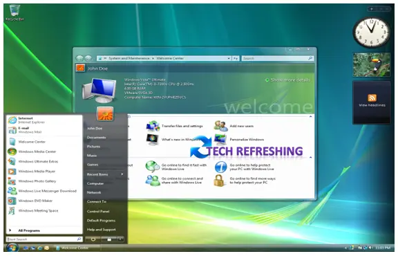 Window Vista. Image Credit Wiki