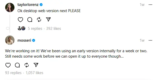 threads mosseri post 1