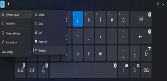Touch Keyboard with Gamepad Support