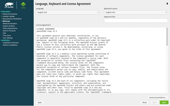 openSUSE Language and Keyboard