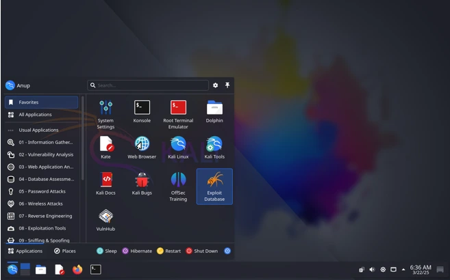 Kali Linux KDE Plasma