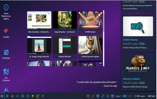 MakuluLinux WebOS The Ultimate Web-Centric Linux Experience for 2025