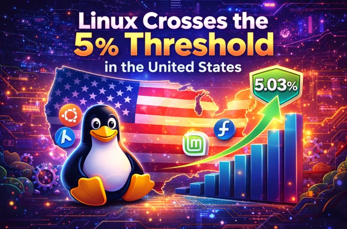 Linux Crosses the 5 Threshold in the United States