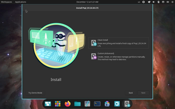 installing Pop!_OS 24.04