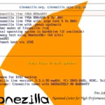 Clonezilla boot screen