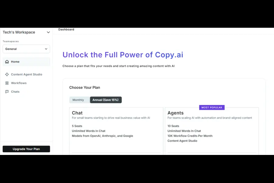 Copy.ai Free — Best for Marketing Copy Templates
